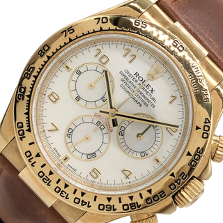 ロレックス(ROLEX)の　ロレックス ROLEX コスモグラフ デイトナ 116518NA ホワイトシェル K18イエローゴールド 自動巻き メンズ 腕時計(その他)