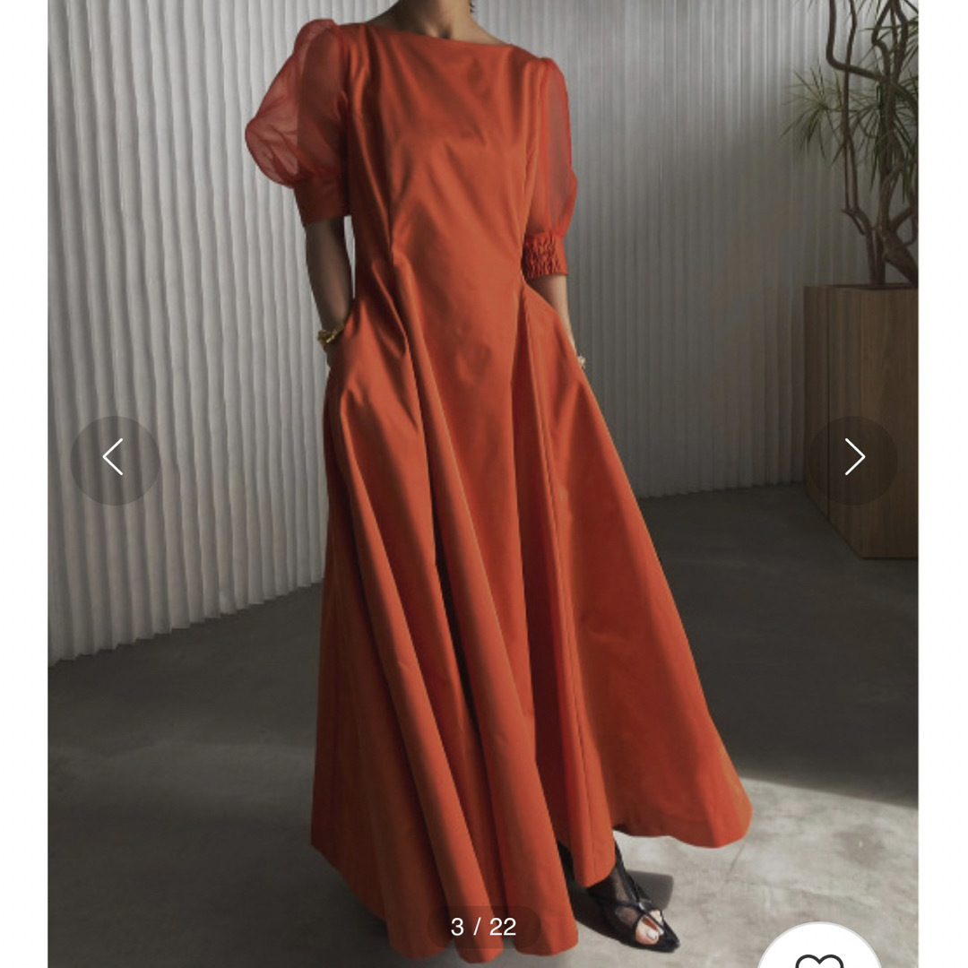 AMERI SHEER PUFF SLEEVE DRESS