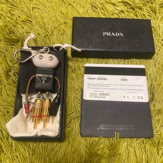 プラダ(PRADA)の美品 プラダ エドワード ロボット キーホルダー キーリング 付属品完備(キーホルダー)