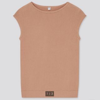 ユニクロ(UNIQLO)の【美品】UVカットスーピマコットンフレンチスリーブセーター(カットソー(半袖/袖なし))