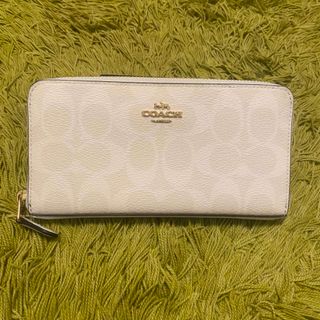 【新品】COACH コーチ 長財布 シグネチャー ホワイト 定番 ロゴ 正規品