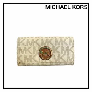 マイケルコース(Michael Kors)のMICHAEL KORS】　マイケルコース　長財布　ホワイト　大学生　レディース(財布)