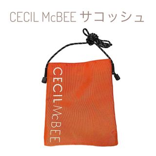 セシルマクビー(CECIL McBEE)のほぼ新品 CECIL McBEE サコッシュ ミニショルダーバッグ オレンジ(ショルダーバッグ)