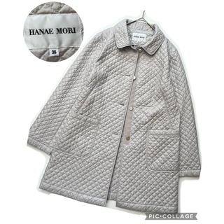 大変美品　HANAE MORI  イタリー製　シルクキルティングのコート
