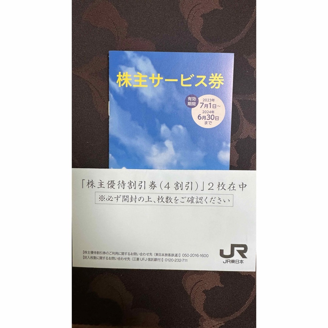 JR東日本　株主優待2枚とサービス券のセット