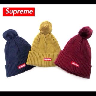 シュプリーム(Supreme)の値下げ！supremeビーニー★ネイビー(ニット帽/ビーニー)