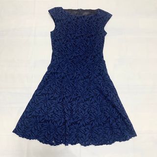 アナイ★ パープル系★お花刺繍★総レース♪華やか切替ワンピース★結婚式など★38