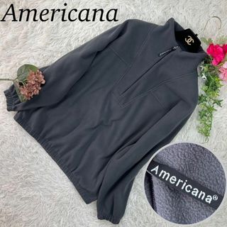 AMERICANA - アメリカーナ ロゴスウェット グレー トレーナー 別注の ...