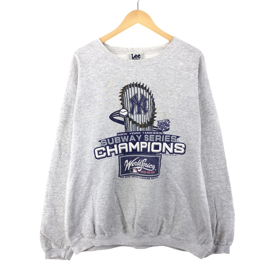 古着 90年代 リー Lee SPORT MLB NEW YORK YANKEES ニューヨークヤンキース プリントスウェットシャツ トレーナー  メンズXL ヴィンテージ /eaa388931 | フリマアプリ ラクマ