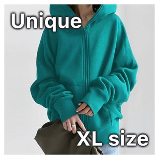 フード付きカジュアルパーカー  XL size(パーカー)