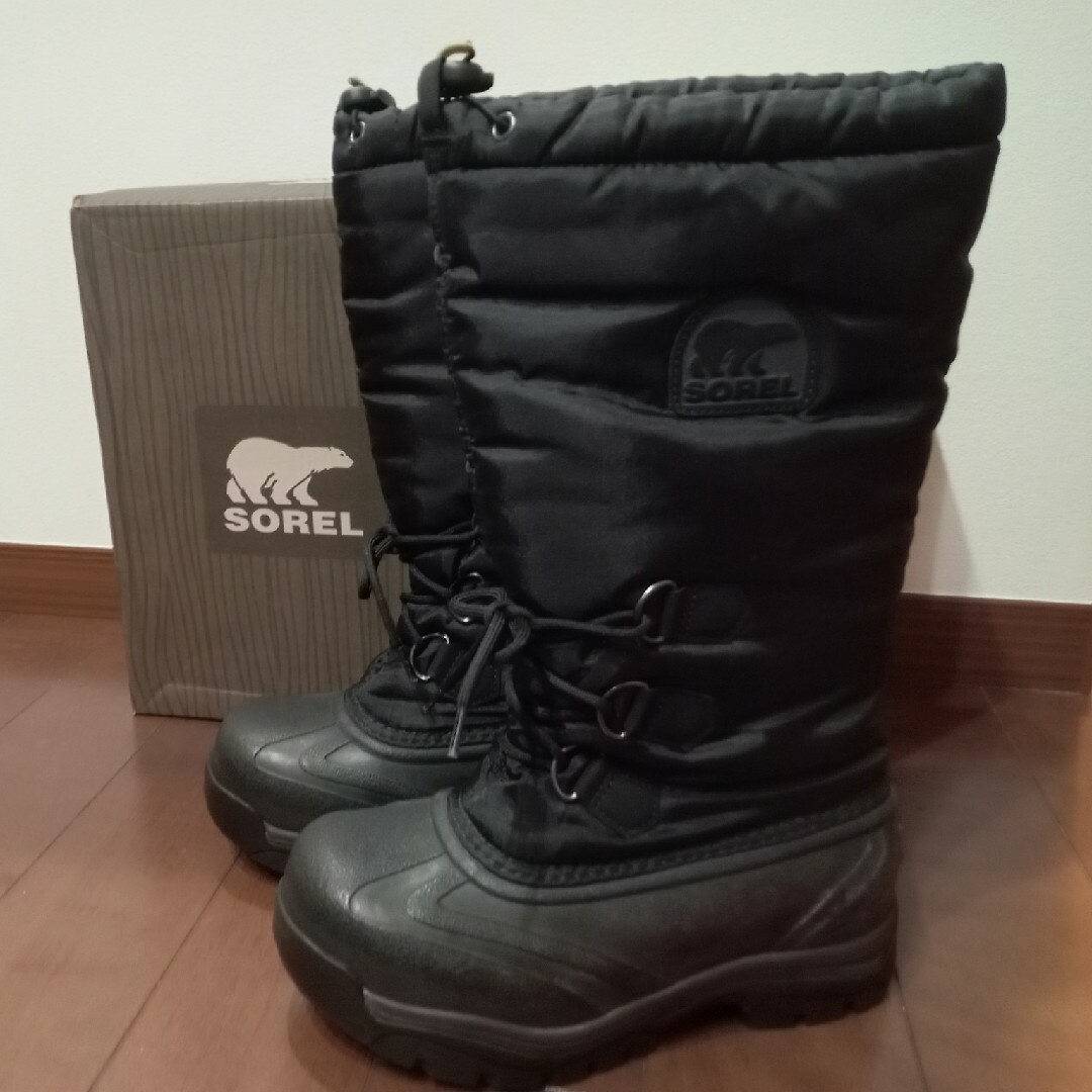 レディースSOREL　ソレル　スノーライオン　22cm 5　黒　ブラック　スノーブーツ