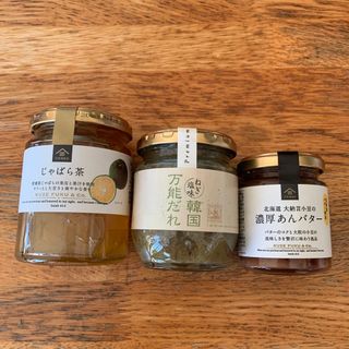 サンクゼール(St.Cousair)の久世福商店　サンクゼール/じゃばら茶、濃厚あんバター、韓国万能だれねぎ塩味(缶詰/瓶詰)