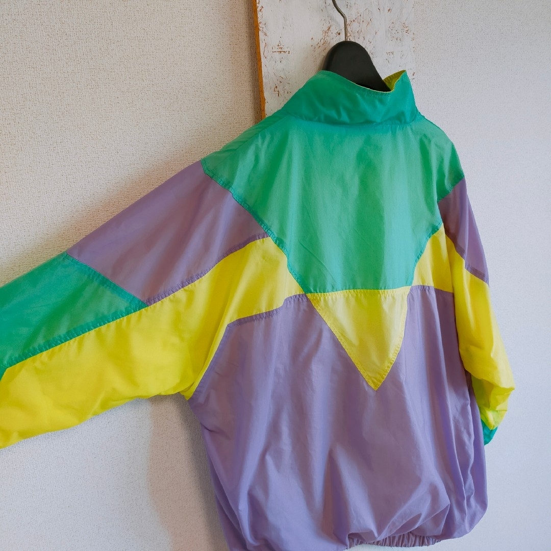 90s NIKE ナイキ 銀タグ ナイロンジャケット イエロー グリーン 90s NIKE ナイキ 銀タグ ナイロンジャケット イエロー グリーン