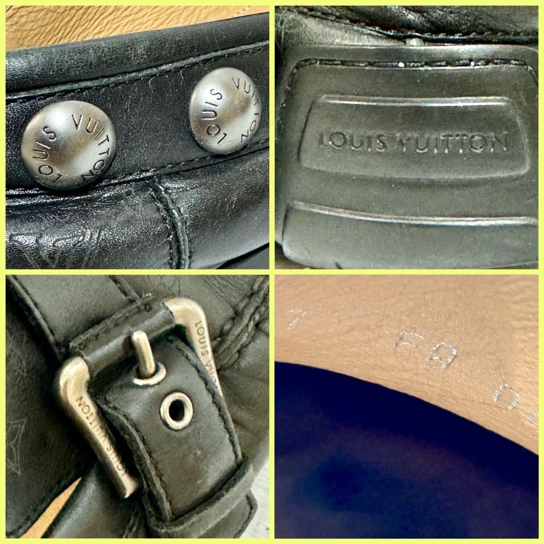 LOUIS VUITTON(ルイヴィトン)の【美品】ルイヴィトン ビジネスシューズ ローファー ブラック 7 26㎝　ロゴ メンズの靴/シューズ(ドレス/ビジネス)の商品写真