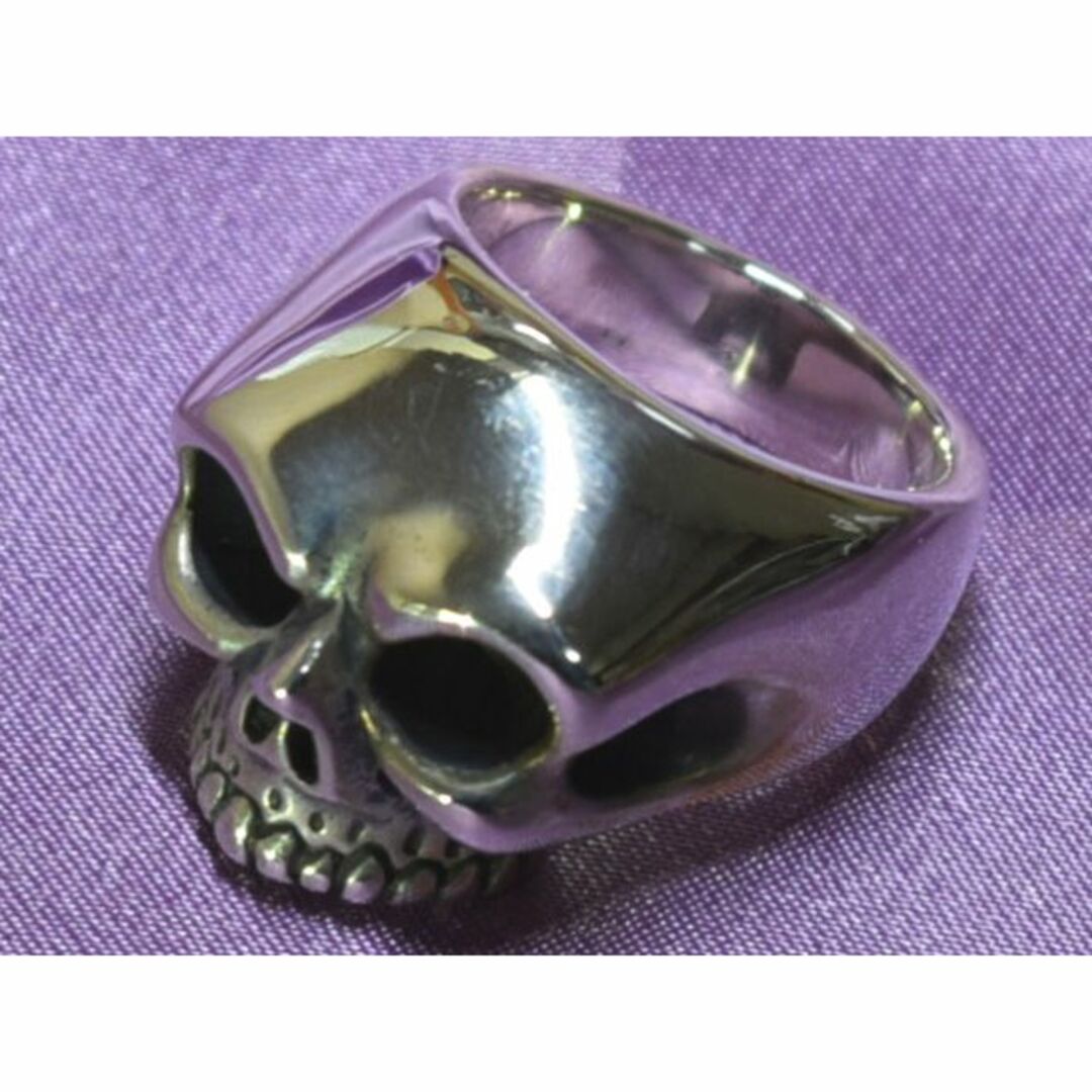 BILL WALL LEATHER(ビルウォールレザー)のBWL Half Skull Ring R349 15.5号 925 メンズのアクセサリー(リング(指輪))の商品写真