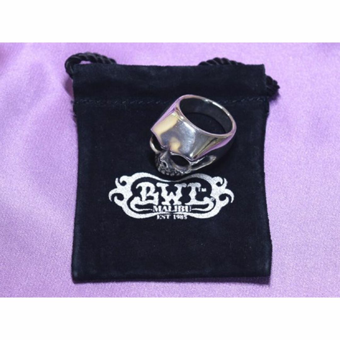 BILL WALL LEATHER(ビルウォールレザー)のBWL Half Skull Ring R349 15.5号 925 メンズのアクセサリー(リング(指輪))の商品写真