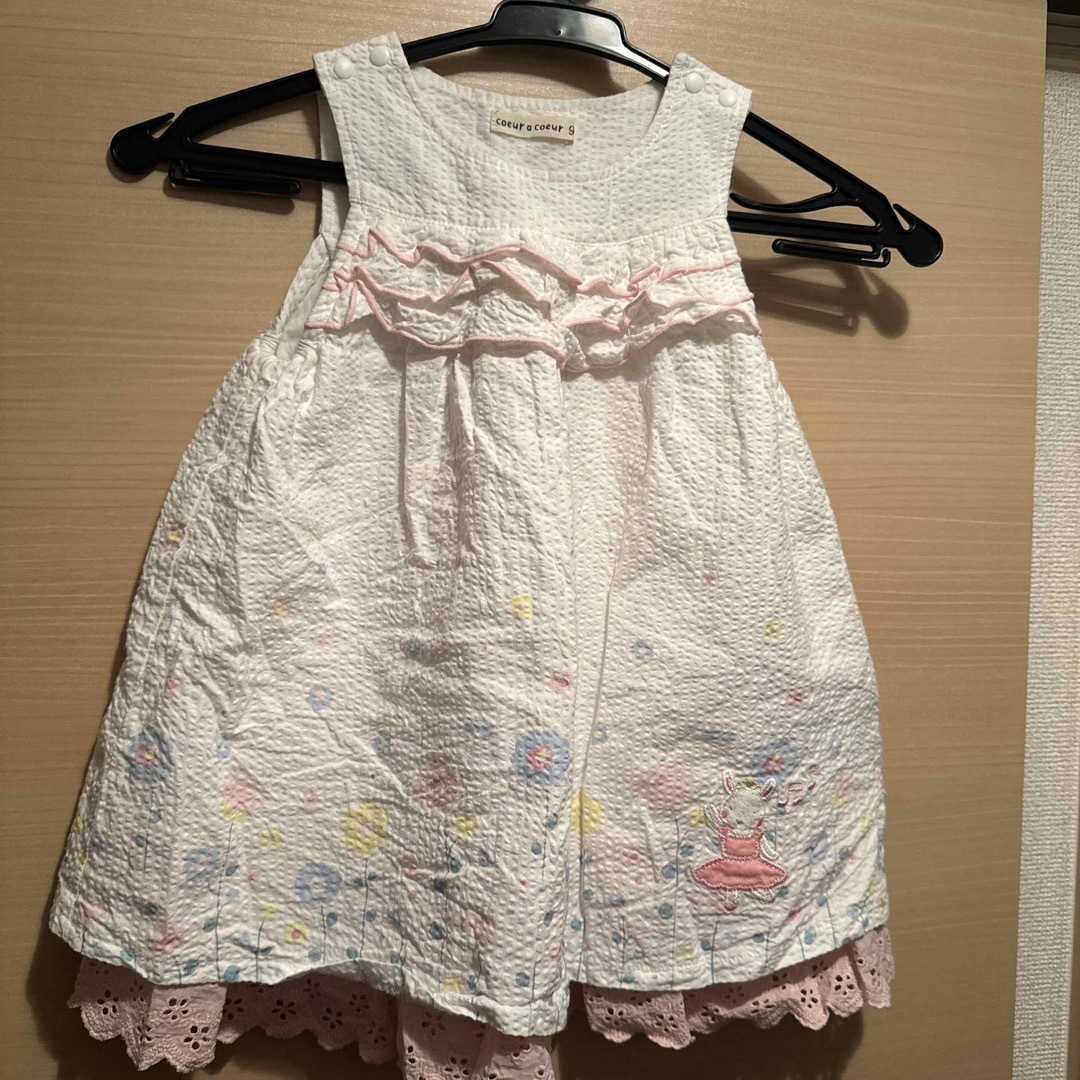 coeur a coeur(クーラクール)のワンピース キッズ/ベビー/マタニティのキッズ服女の子用(90cm~)(ワンピース)の商品写真