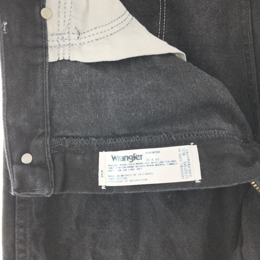 ブラック系黒色柄ラングラー Wrangler 936WBK ブラックジーンズ デニムパンツ メンズw36 /taa000995