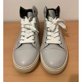 ランバン(LANVIN)のLANVIN グレーレザースニーカー(スニーカー)