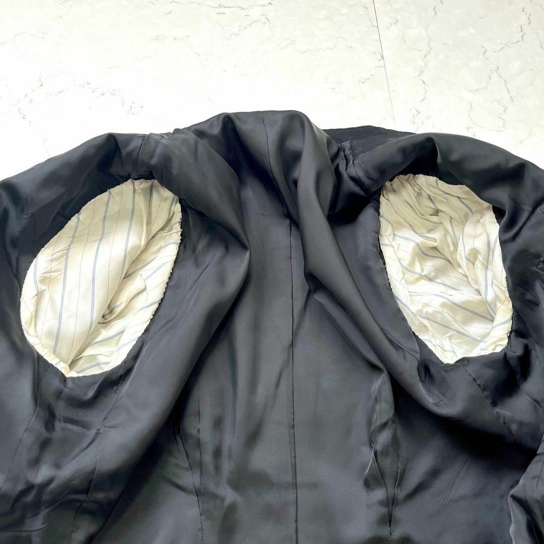 【マーガレットハウエル】美品 ウール ダブル テーラードジャケット 黒ブラック