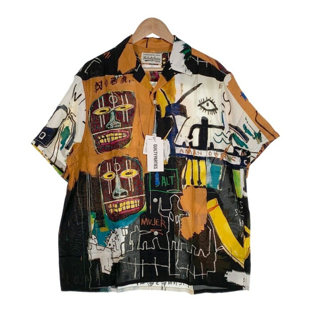 メンズWACKO MARIA ワコマリア 21SS JEAN-MICHEL BASQUIAT バスキア HAWAIIAN SHIRT TYPE-4 ハワイアンシャツ レーヨン マルチ Size L