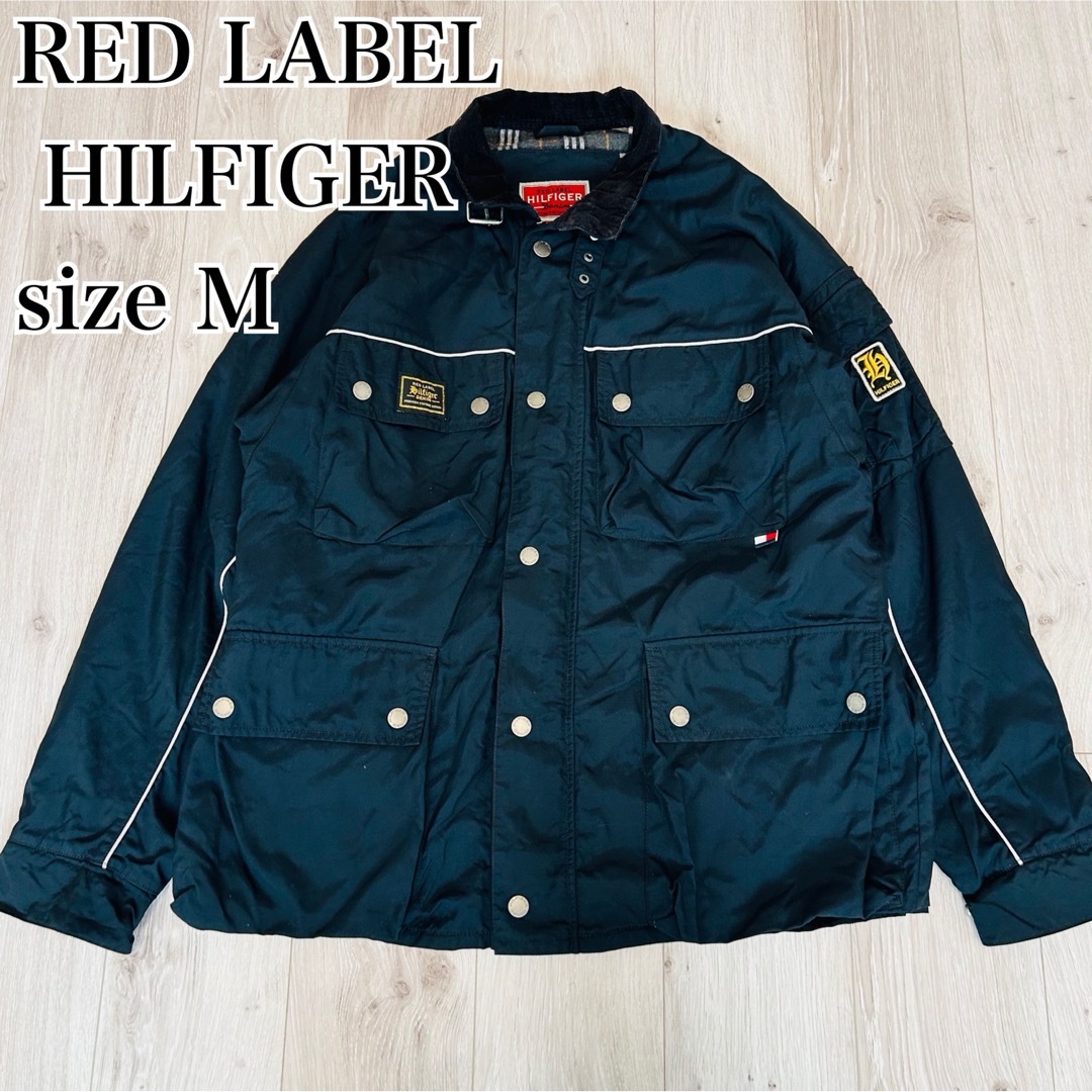 TOMMY HILFIGER(トミーヒルフィガー)のレッドレーベルヒルフィガー　トミーヒルフィガー　ミリタリージャケット　M 黒 メンズのジャケット/アウター(ミリタリージャケット)の商品写真