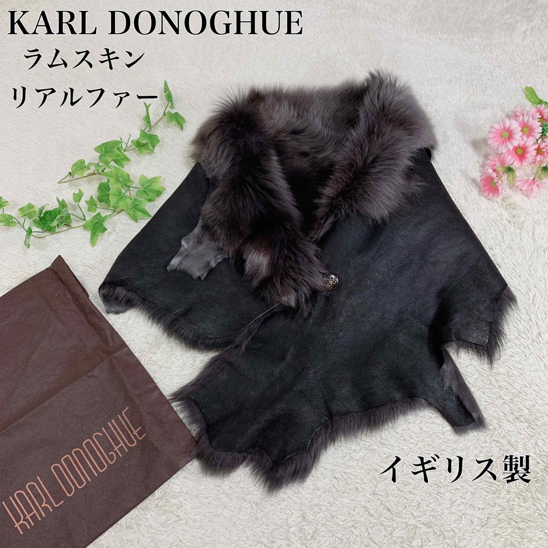 KARL DONOGHUE(カールドナヒュー)のKarl Donoghue イギリス製 ラムレザー ショール マフラー レディースのファッション小物(マフラー/ショール)の商品写真