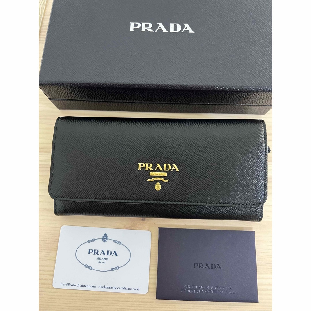 未使用 極美品 PRADA プラダ 財布 長財布 サフィアーノ ブラック | フリマアプリ ラクマ