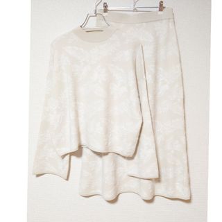 美品 theory luxe 21AW ハーフジップ 洗えるニット アイボリー