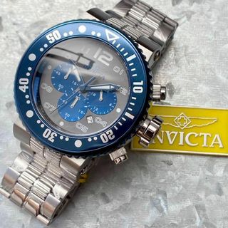 インビクタ(INVICTA)の定価約万円 インビクタ メンズ腕時計 クロノグラフ スイス製 黒 新品 人気(腕時計(アナログ))