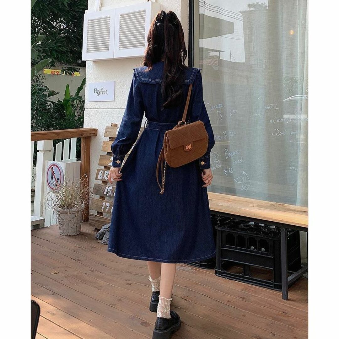 大きいサイズ レディース 秋 冬 デニム ワンピース 新品 長袖 春 大きいサイズ レディース 秋 冬 デニム ワンピース 新品 長袖 春