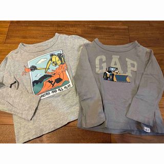 ベビーギャップ(babyGAP)のBaby Gap♡ロンT 2枚セット 90 働く車 ブルドーザー ショベルカー(Tシャツ/カットソー)