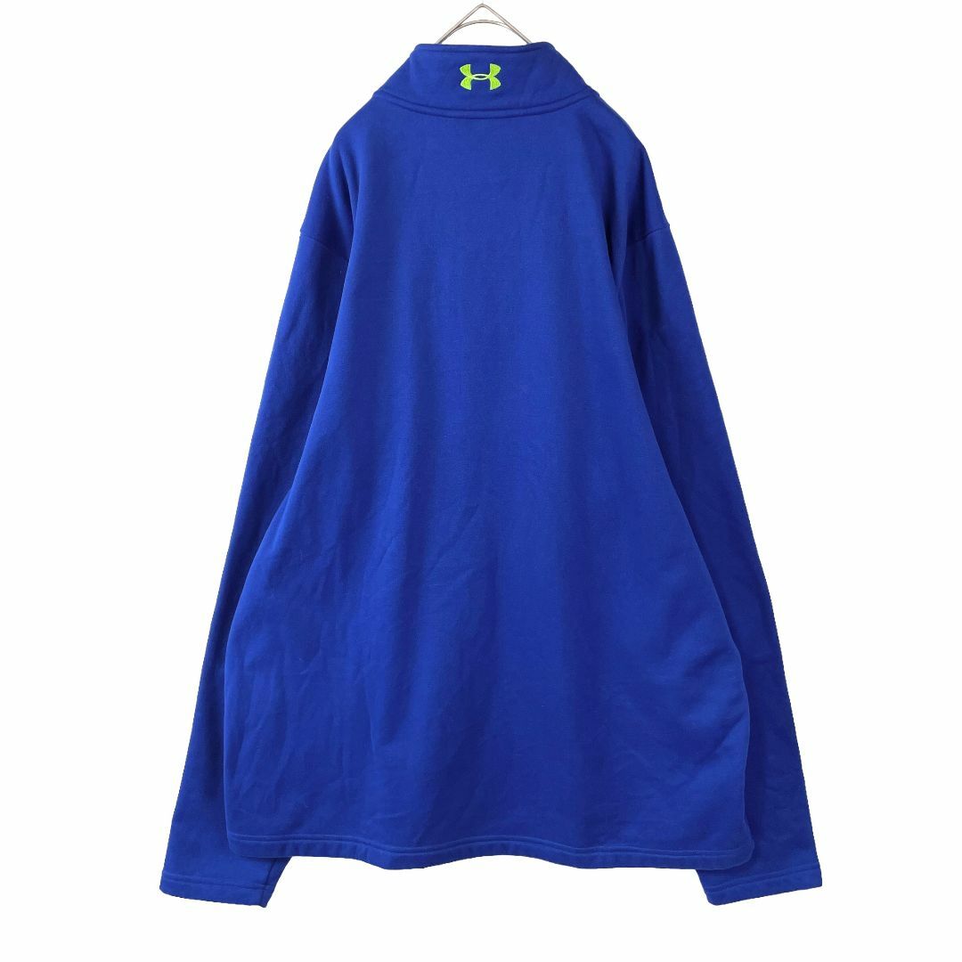 UNDER ARMOUR(アンダーアーマー)のUSA古着 アンダーアーマー ハーフジッププルオーバー 裏地フリース 青 2XL メンズのトップス(スウェット)の商品写真