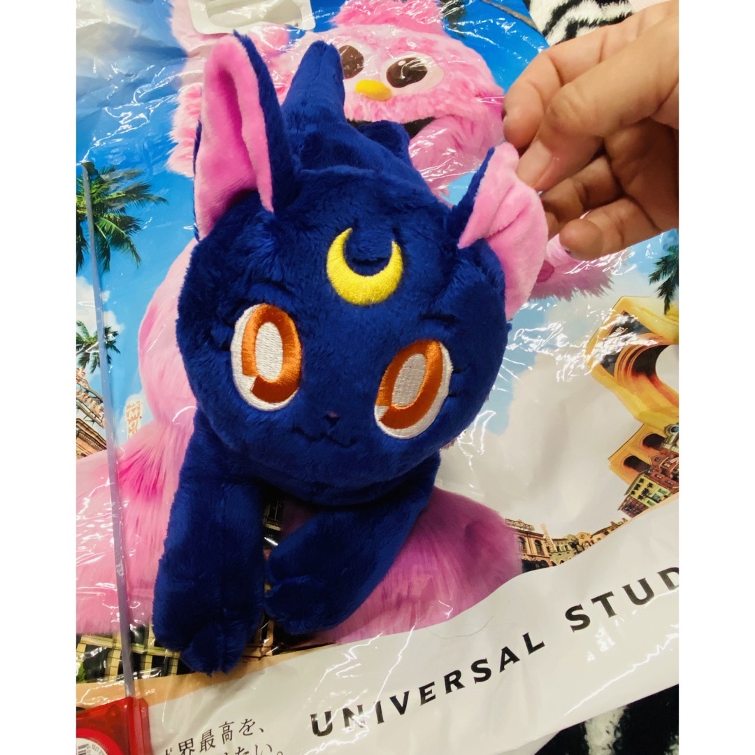 セーラームーン(セーラームーン)のユニバ　USJ セーラームーン　ルナ　ぬいぐるみ　新品　未使用 エンタメ/ホビーのおもちゃ/ぬいぐるみ(ぬいぐるみ)の商品写真