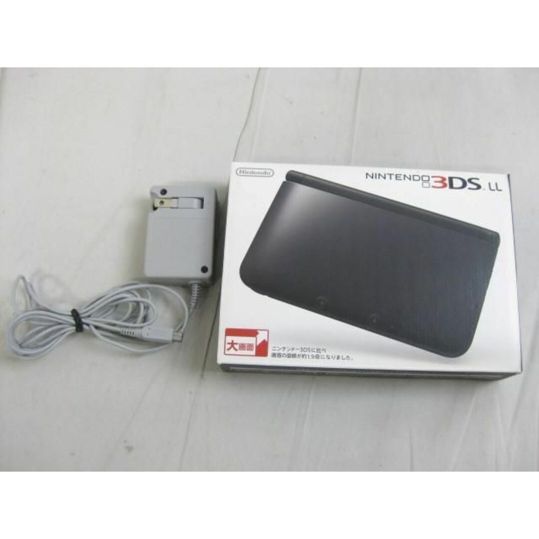 3商品備考品 ゲーム ニンテンドー3DS LL 本体 SPR-001 ブラック 動作品 箱あり 充電器付き