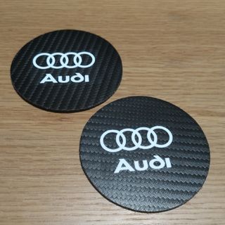 アウディ(AUDI)のアウディ　カ―ボンファイバー柄コ―スター2枚組激安価格値引き不可4枚組1200円(車内アクセサリ)