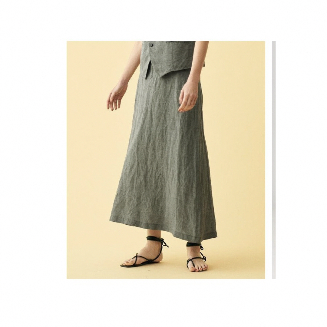 GALERIE VIE(ギャルリーヴィー)のリネンキュプラシルクフレアマキシスカート レディースのスカート(ロングスカート)の商品写真