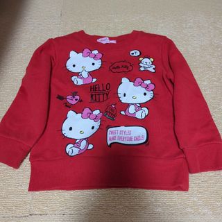 サンリオ(サンリオ)の女の子　トレーナー　ハローキティ(Tシャツ/カットソー)