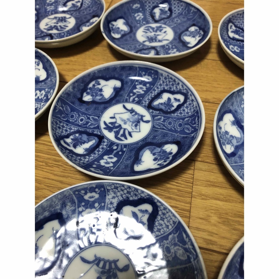 染付 小皿 豆皿　10枚 エンタメ/ホビーの美術品/アンティーク(陶芸)の商品写真