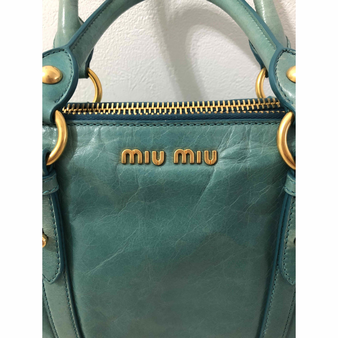 miumiu★2wayターコイズバッグ