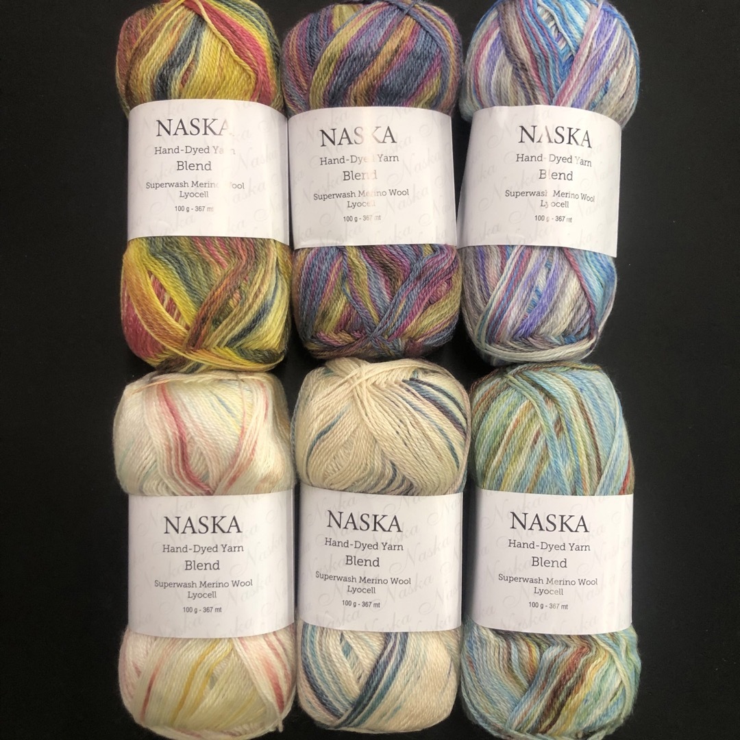 素材/材料NASKA Hand-Dyed Yarn 手染め　全色6玉セット