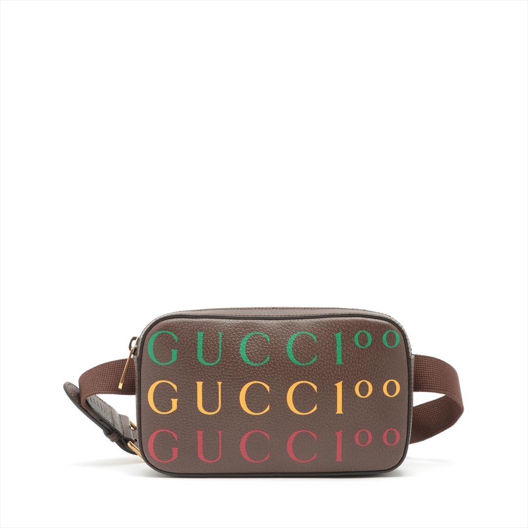 Gucci - グッチ レザー ブラウン ユニセックス ウエストバッグの通販