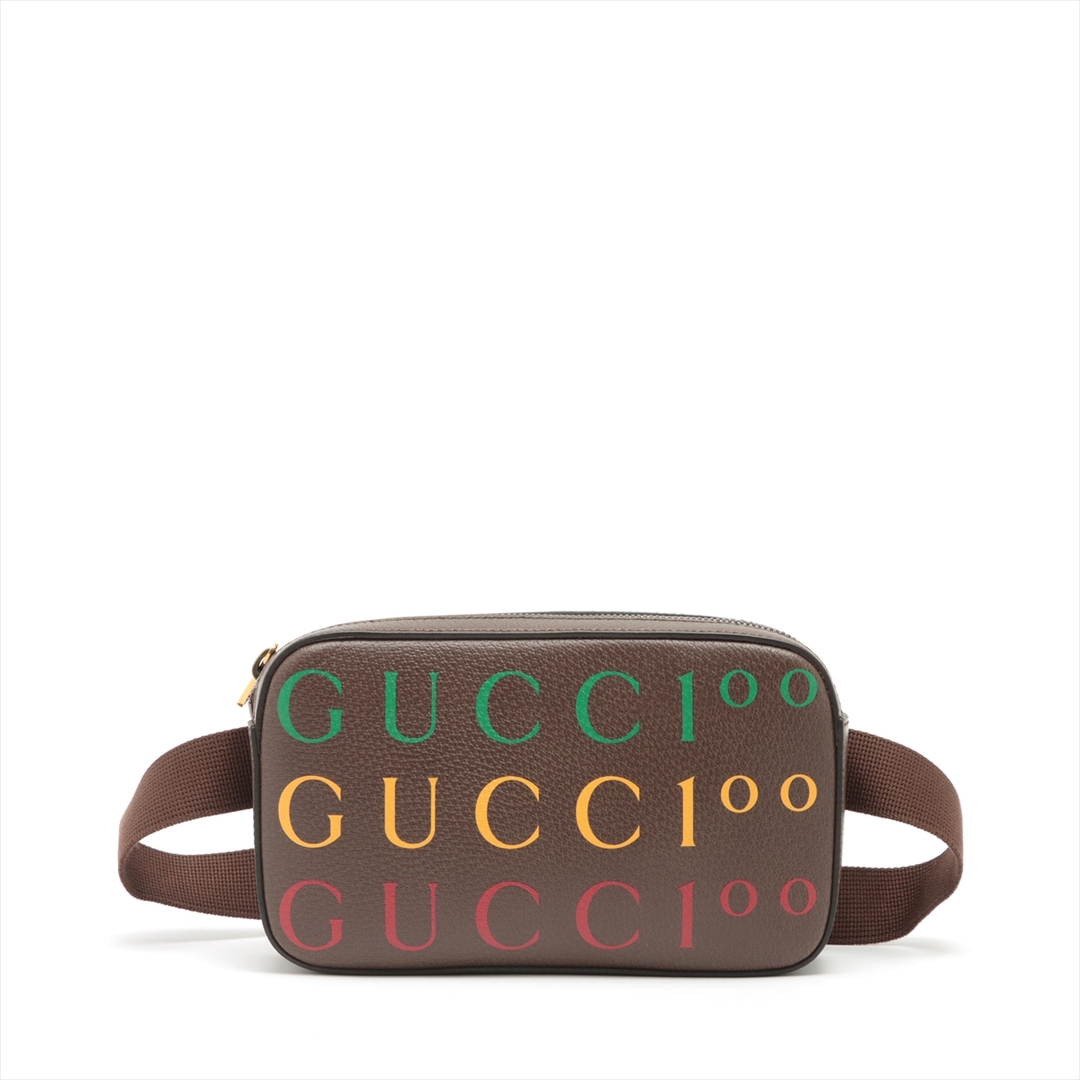 Gucci - グッチ レザー ブラウン ユニセックス ウエストバッグの通販