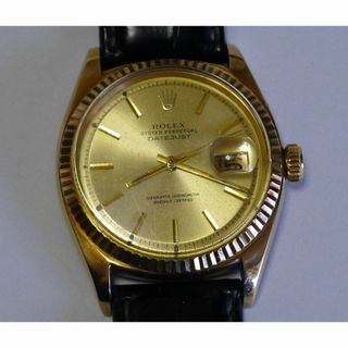 ロレックス(ROLEX)のロレックスオイスターパーペチュアルデイトジャスト６６０５ Ｋ１４ＹＧメンズ(腕時計(アナログ))