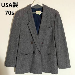 ペンドルトン(PENDLETON)の超美品❗️【アメリカ古着】70s USA製ペンドルトンテーラードジャケット千鳥柄(テーラードジャケット)