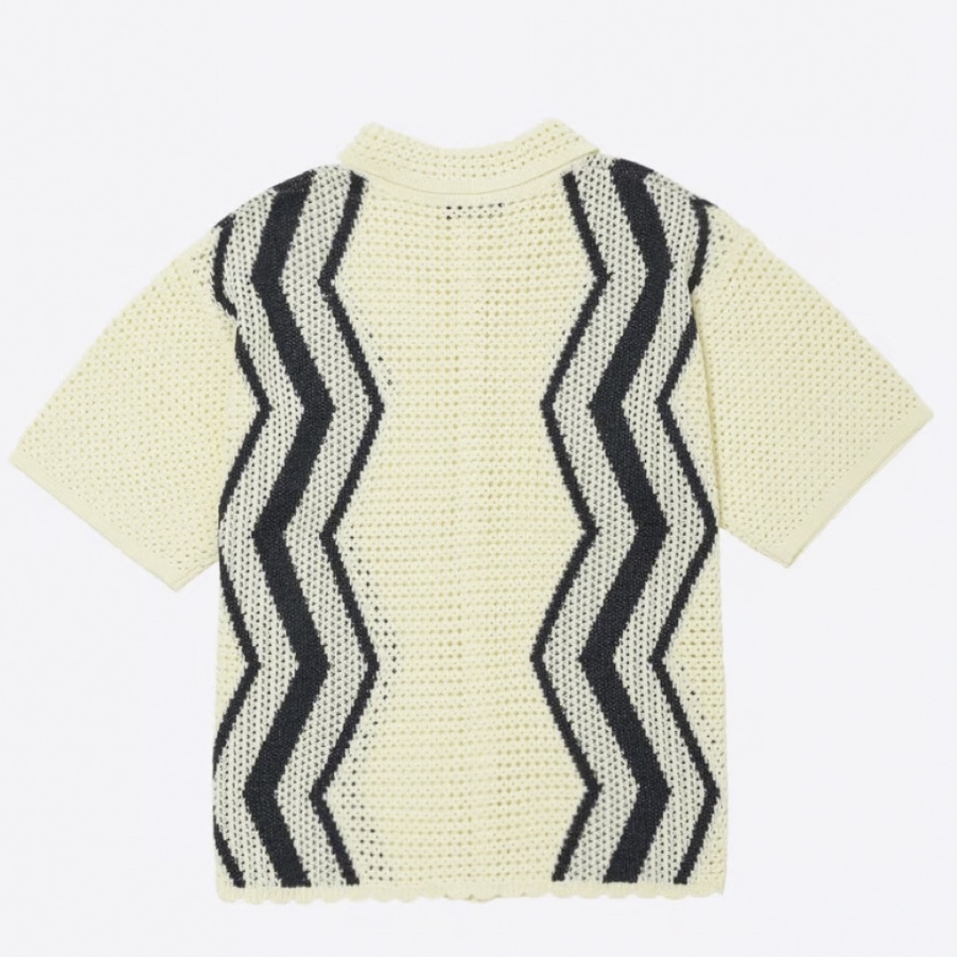 nknit  zigzag paper knit shirts