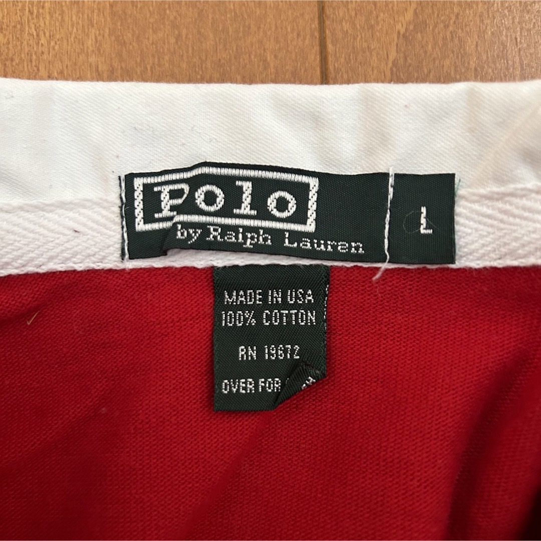 Ralph Lauren(ラルフローレン)の新品 USA製 90s POLO Ralph Lauren ラガーシャツ 緑タグ メンズのトップス(ポロシャツ)の商品写真