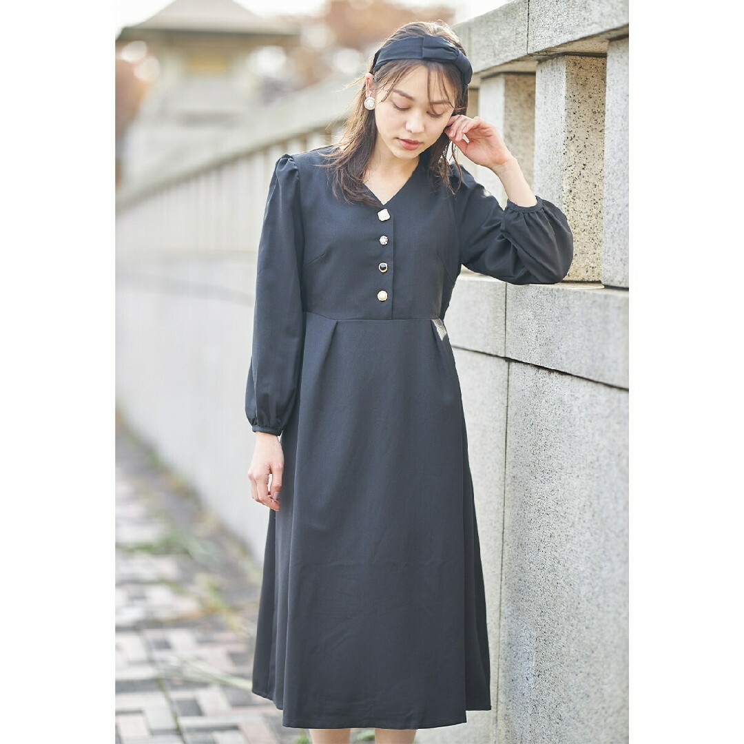 tocco ワンピース  黒　長袖　冬服　トッコ　M 冬服　完売　新品　未使用