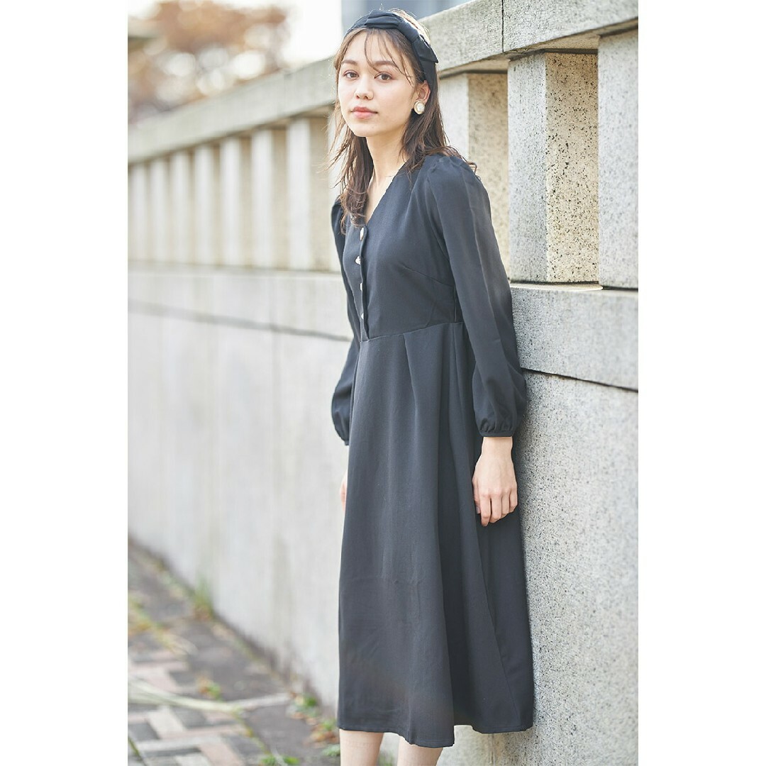 tocco ワンピース  黒　長袖　冬服　トッコ　M 冬服　完売　新品　未使用