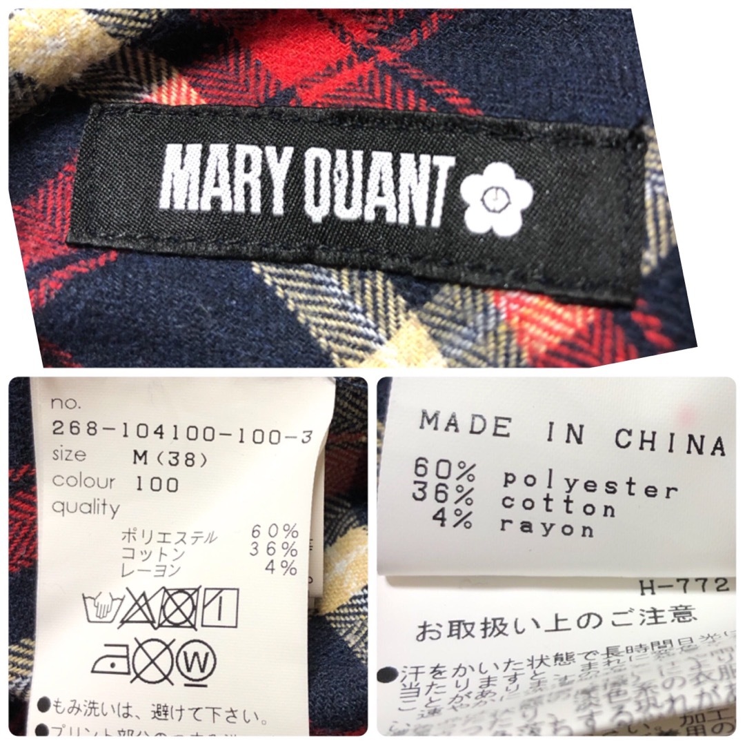 MARY QUANT(マリークワント)のMARYQUANTマリークワントのチェックのネルシャツM レディースのトップス(シャツ/ブラウス(長袖/七分))の商品写真